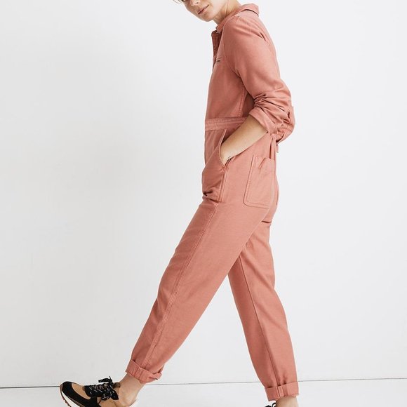Madewell MA604 Zip-Pocket Coverall Jumpsuit Rose Dust - Picture 2 of 5